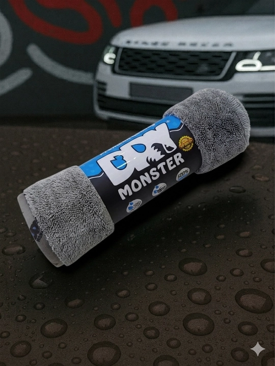 Dry Monster Avtomobil uchun yuqori sifatli mikrofibra sochiq (70x50 sm) bir qatlamli latta