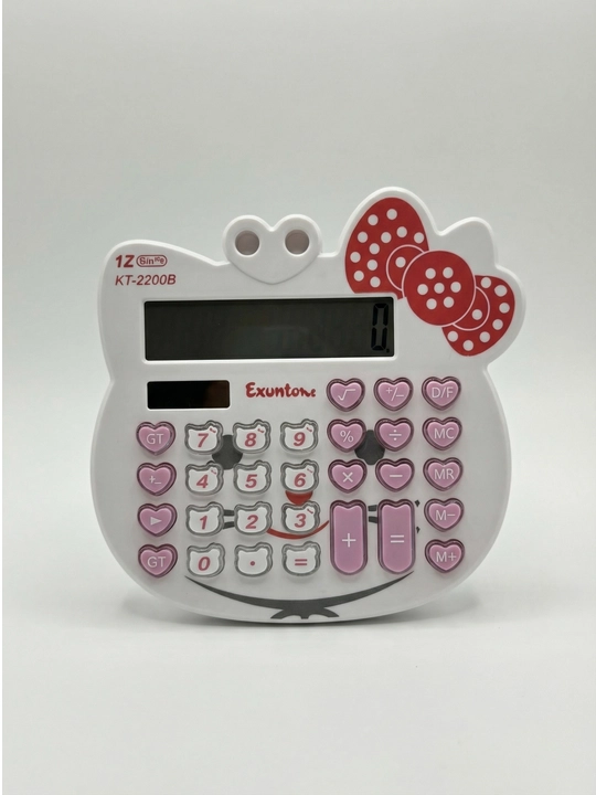 Mushukcha ko‘rinishidagi bolalar kalkulyatori (Hello Kitty uslubida) - 