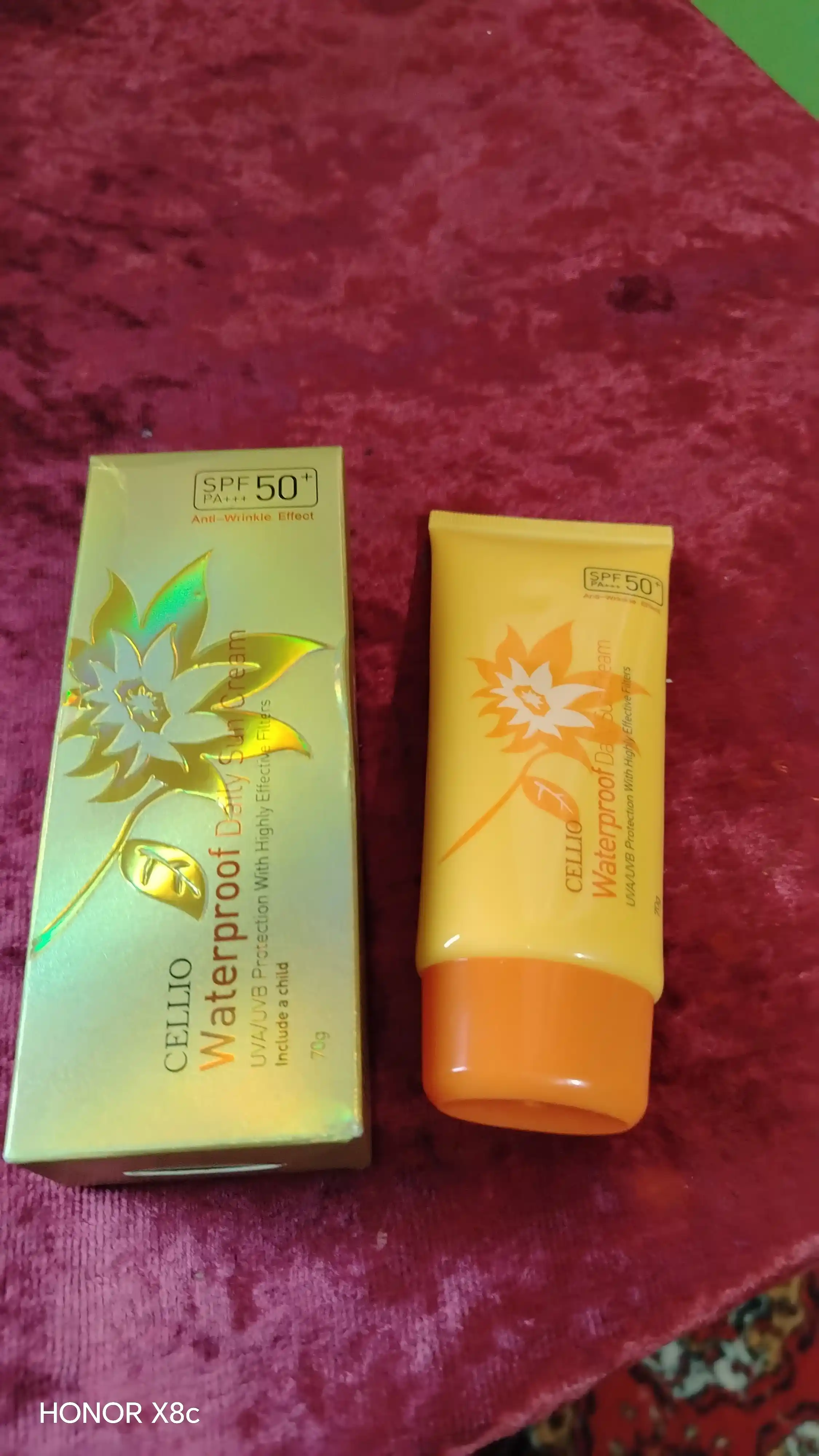 CELLO SPF 50+ quyoshdan himoya kremi, namlantiruvchi, himoyalovchi va ajinlarga qarshi, 70 ml