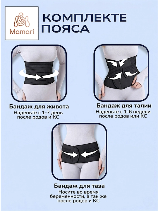 Tug'uruqdan keyingi bandaj, qorinni tortish va qomatni tiklash uchun kamar-korset