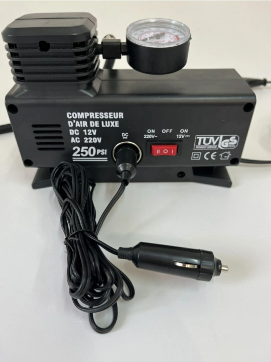 Avtomobil kompressori, g‘ildiraklarni damlash uchun 220 voltli elektr nasos