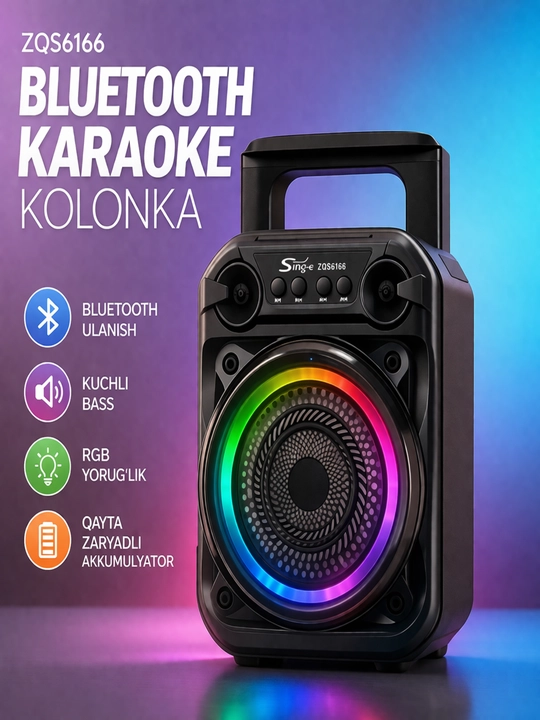 Bluetooth караоке-колонка (ZQS6166 / ZQS 6227)