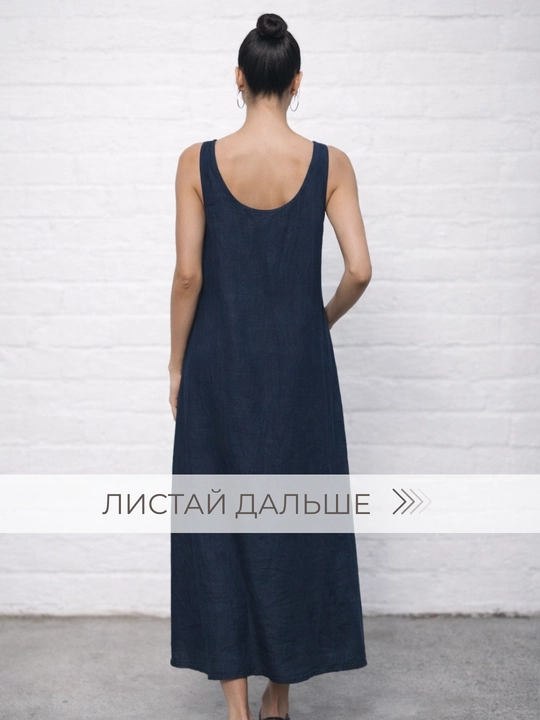 Yozgi  sarafan ayollar uchun, zig‘ir — ELLY FASHION