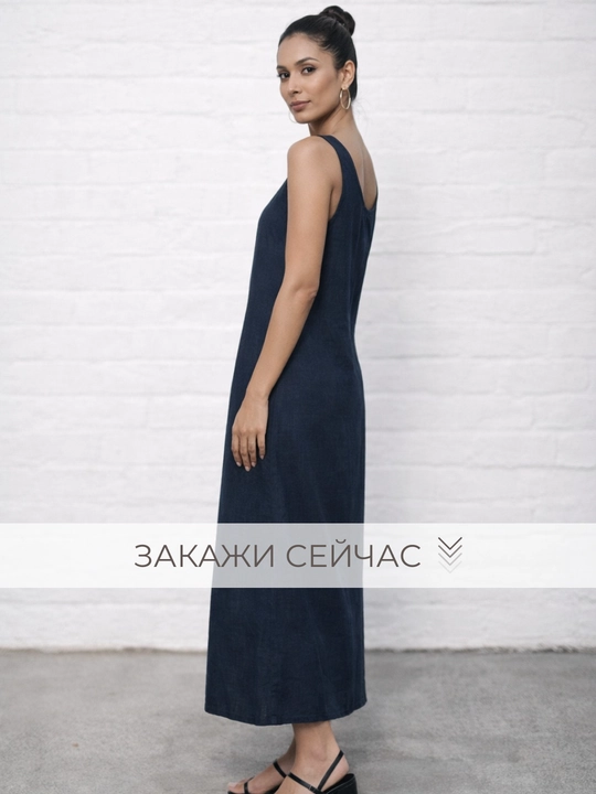 Yozgi  sarafan ayollar uchun, zig‘ir — ELLY FASHION
