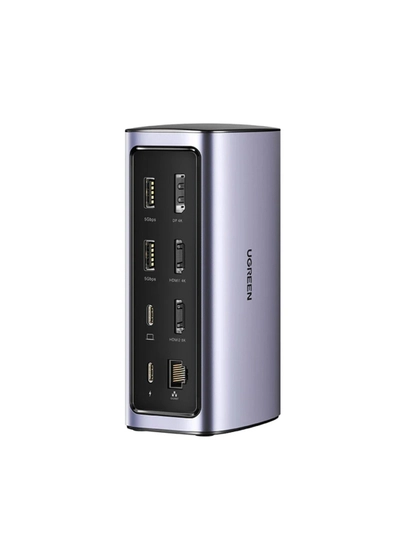 UGREEN 12-in-1 USB-C Docking Station, 8K HDMI, 4K 3xDisplay, 100W PD, RJ45, SD/TF, USB 3.2 4