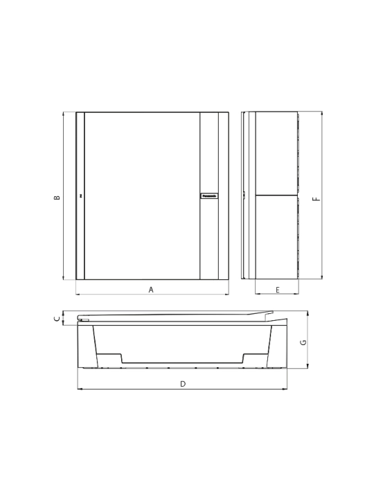 Panasonic taqsimlash shiti 32 modulli ichki va tashqi o'rnatiladigan
