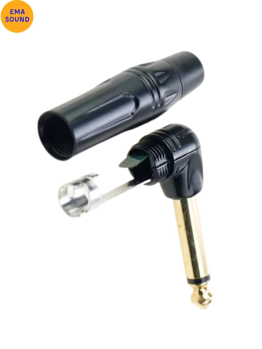 Audio Suqgich 6.35mm jack TS va TRS Mono va Stereo tekkis va 90 gradusli burchakli