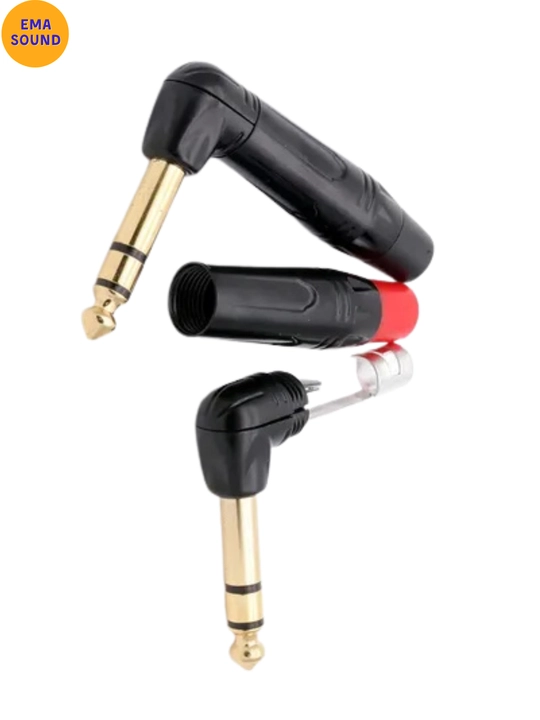 Audio Suqgich 6.35mm jack TS va TRS Mono va Stereo tekkis va 90 gradusli burchakli