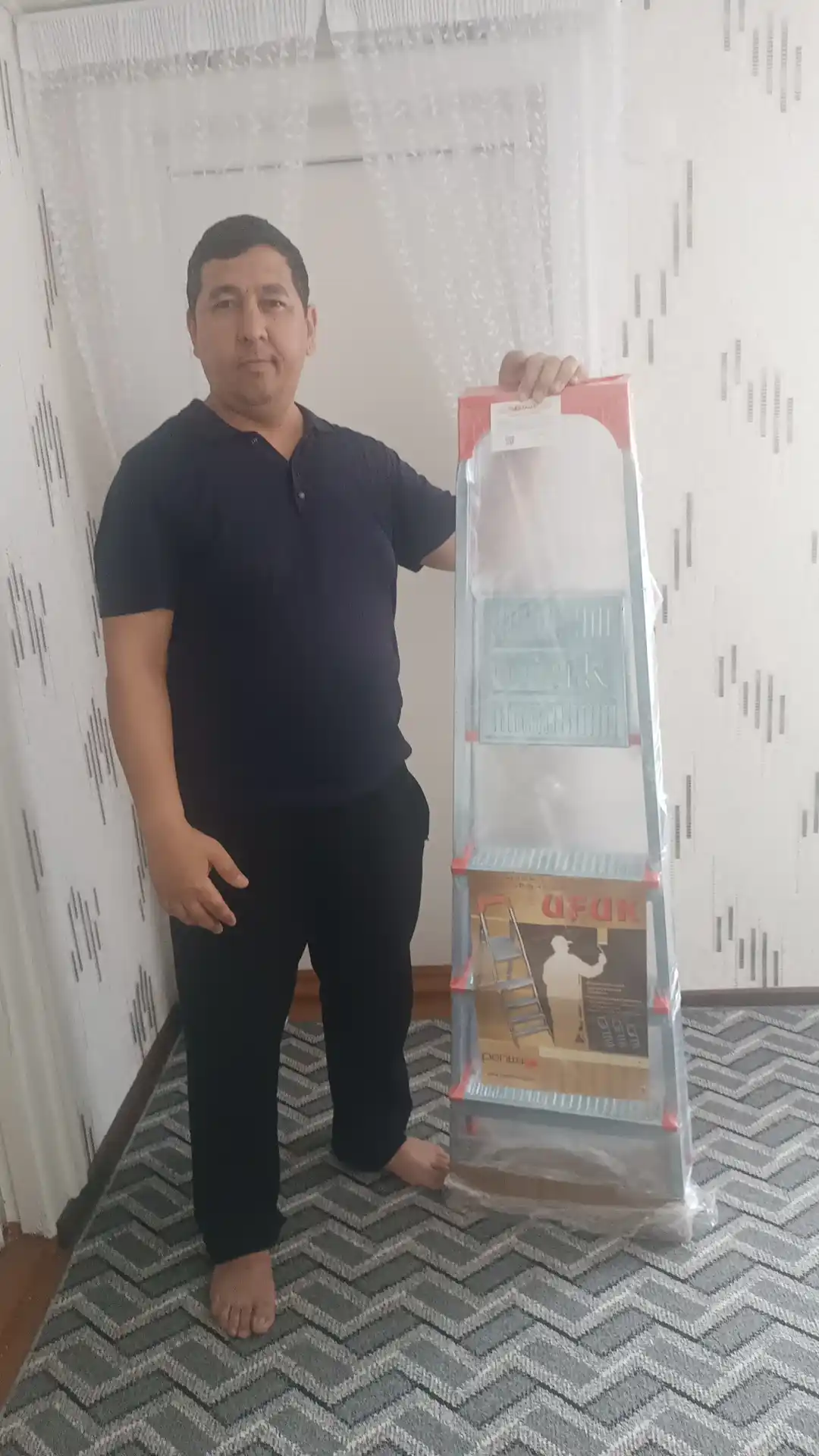 Narvon po'latdan Perilla UFUK, yig'iladigan zinapoya stremaynka, 3 dan 10 ta pog'onali