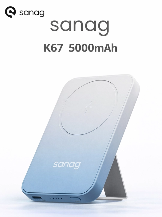Power Bank Sanag K67 5000mAh, беспроводная зарядка MagSafe 15W, быстрая зарядка PD 20W