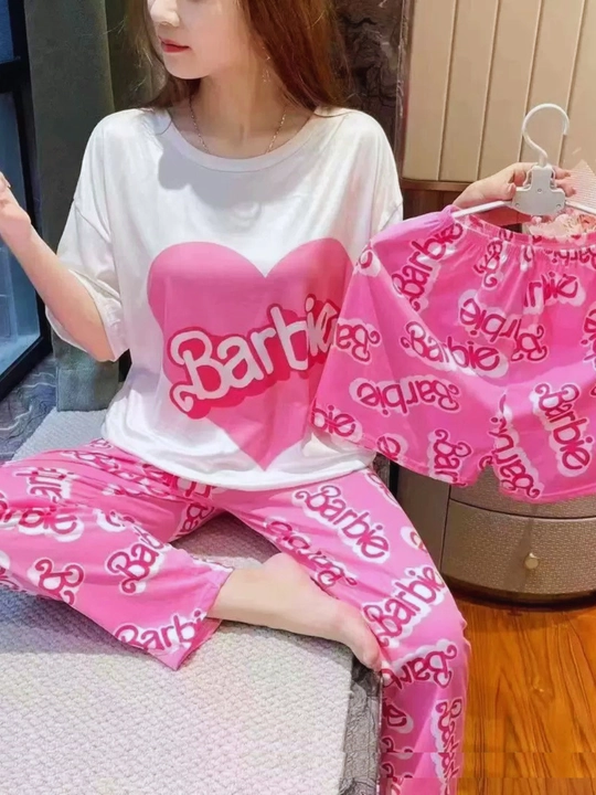 Ayollar uchun uy kiyimi – 3 qismli pijama to‘plami, yumshoq va qulay mato