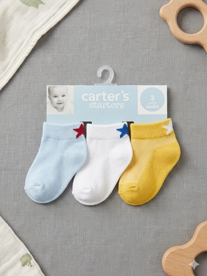 Носки carter's, детские носки carter's, носки для малышей, набор носков хлопок — KIDSBM-CARTERSPAYPOQ-КАРМЛН-912МЕС