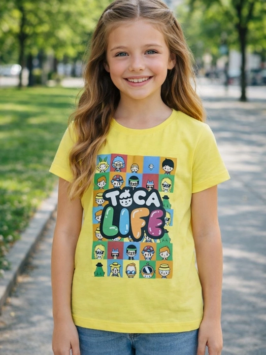 Футболка для девочки, стрейч хлопок, Турция, 3-8 лет, рост 98-128 см - 