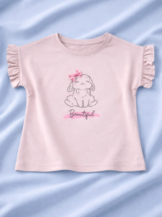 Футболка для девочки, стрейч хлопок, Турция, 3-8 лет, рост 98-128 см