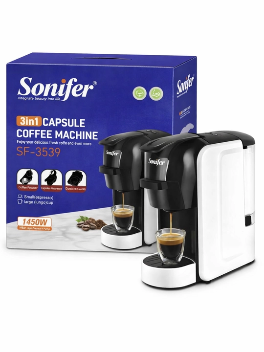 Kofe mashina Sonifer SF-3539 3 in 1, kapsulali qahva mashinasi