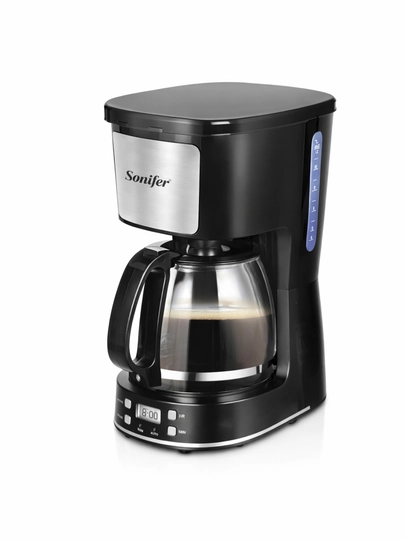Кофемашина Sonifer SF-3598, капельная кофеварка, 1,5 л, 1000 Вт, черная - 