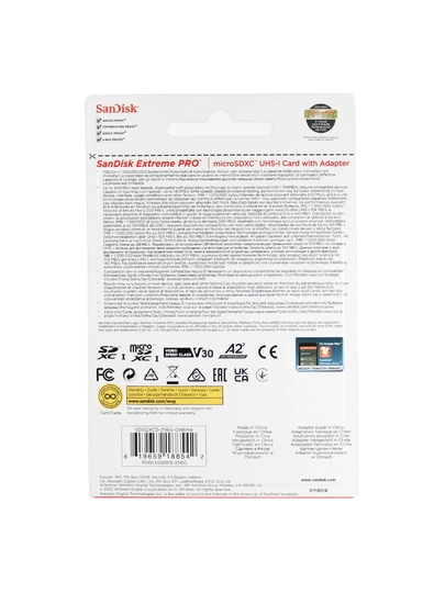 SanDisk Extreme PRO microSDXC UHS-I 256/512GB 200MB/s A2 U3 V30 4K UHD xotira kartasi 8