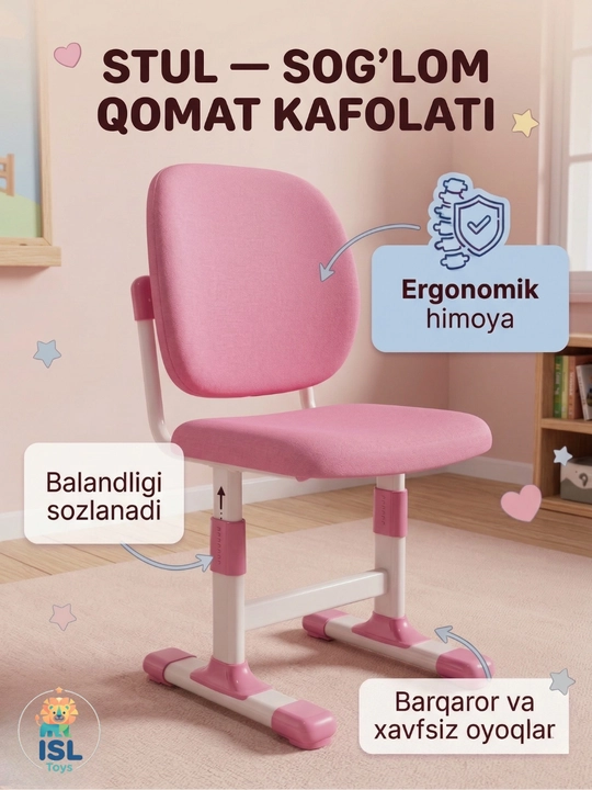 Парта со стулом, растущая парта, парта для школьника, стол детский, рабочее место