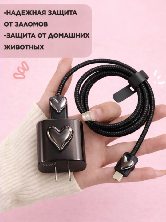 Quvvatlash to‘plami, 2 tasi 1 da, g‘ilof + kabel va adapter himoyasi, simlar uchun organayzer