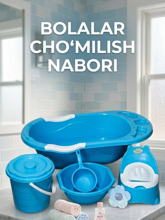 Bolalar uchun qulay, xavfsiz va chiroyli hammom to‘plami, kundalik foydalanish uchun ideal - 