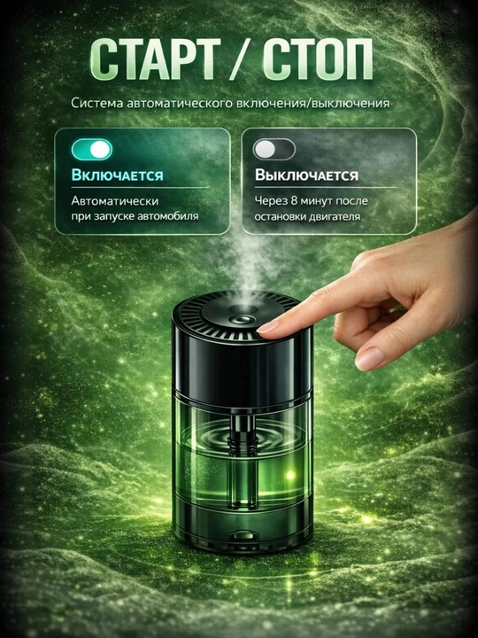 Автомобильный освежитель воздуха, аромадиффузор, беспроводной Ultrasonic