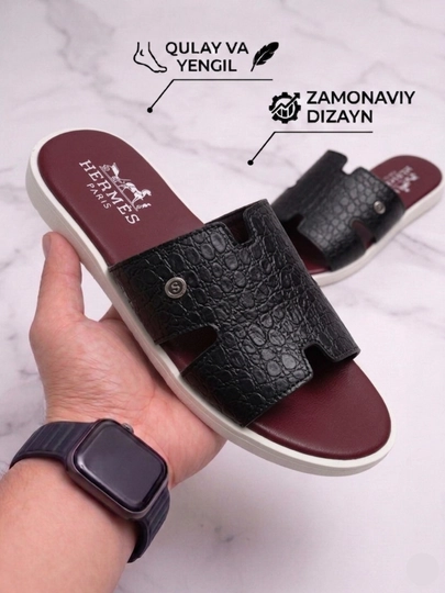 Мужские шлепанцы hermes, 39-44
