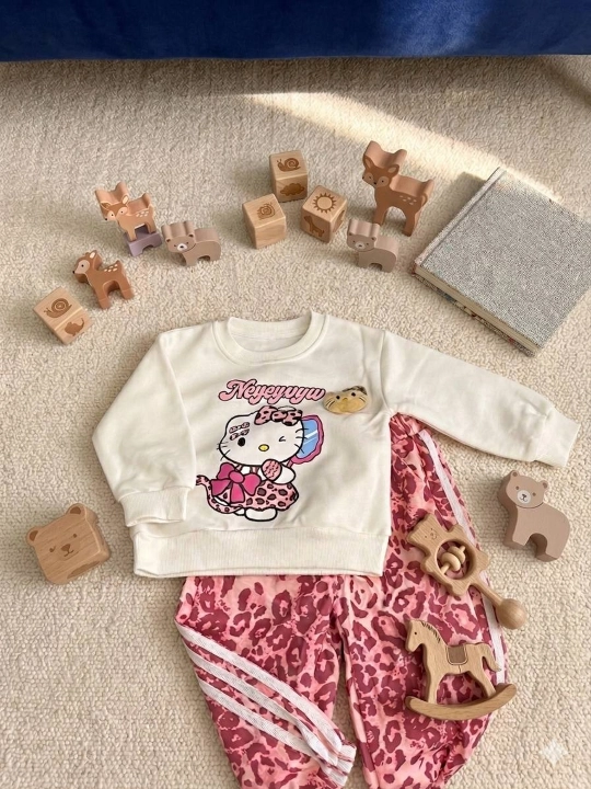 Детская двойка для девочки спортивный костюм хлопок 1–6 лет