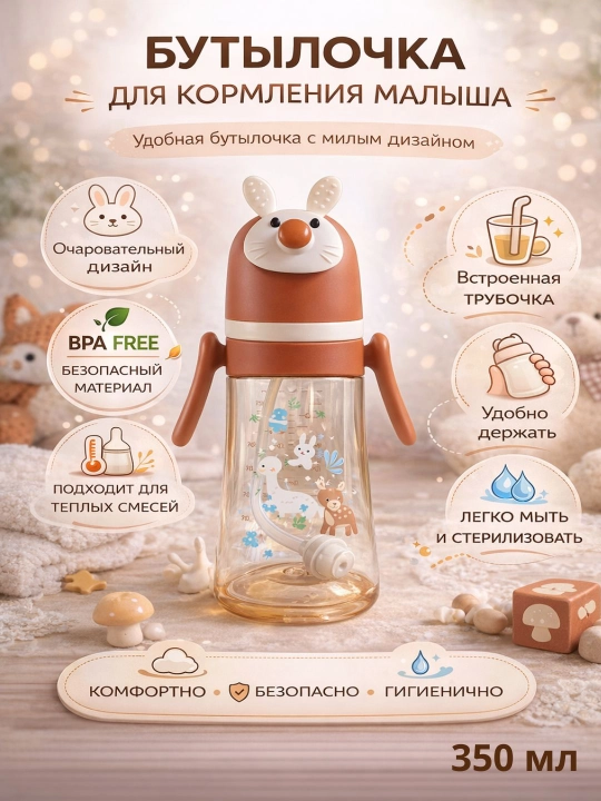 Детская бутылочка для кормления, антиколиковая, 350 мл - 