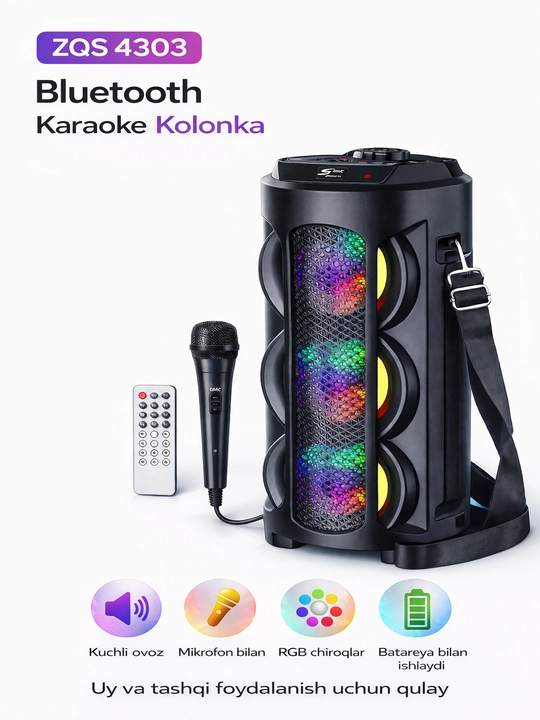 Bluetooth караоке-колонка ZQS6166 - ZQS 4303 - 