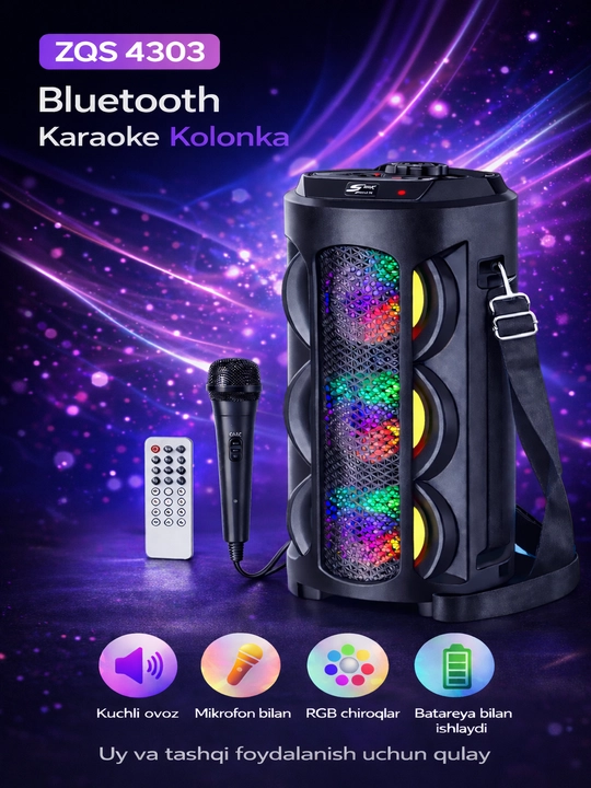 Bluetooth караоке-колонка ZQS6166 - ZQS 4303
