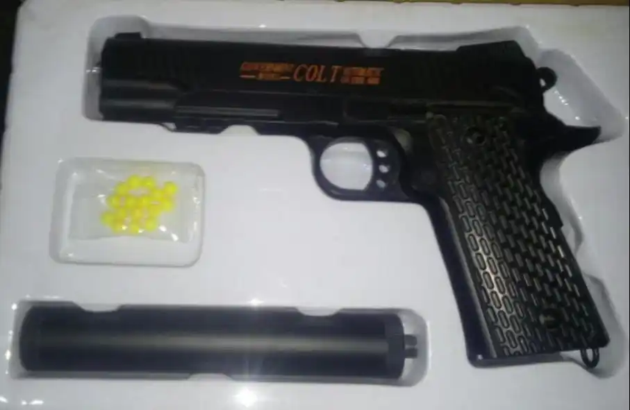 Glock AirSoft quroli, bolalar uchun metall to'pponcha, pnevmatik