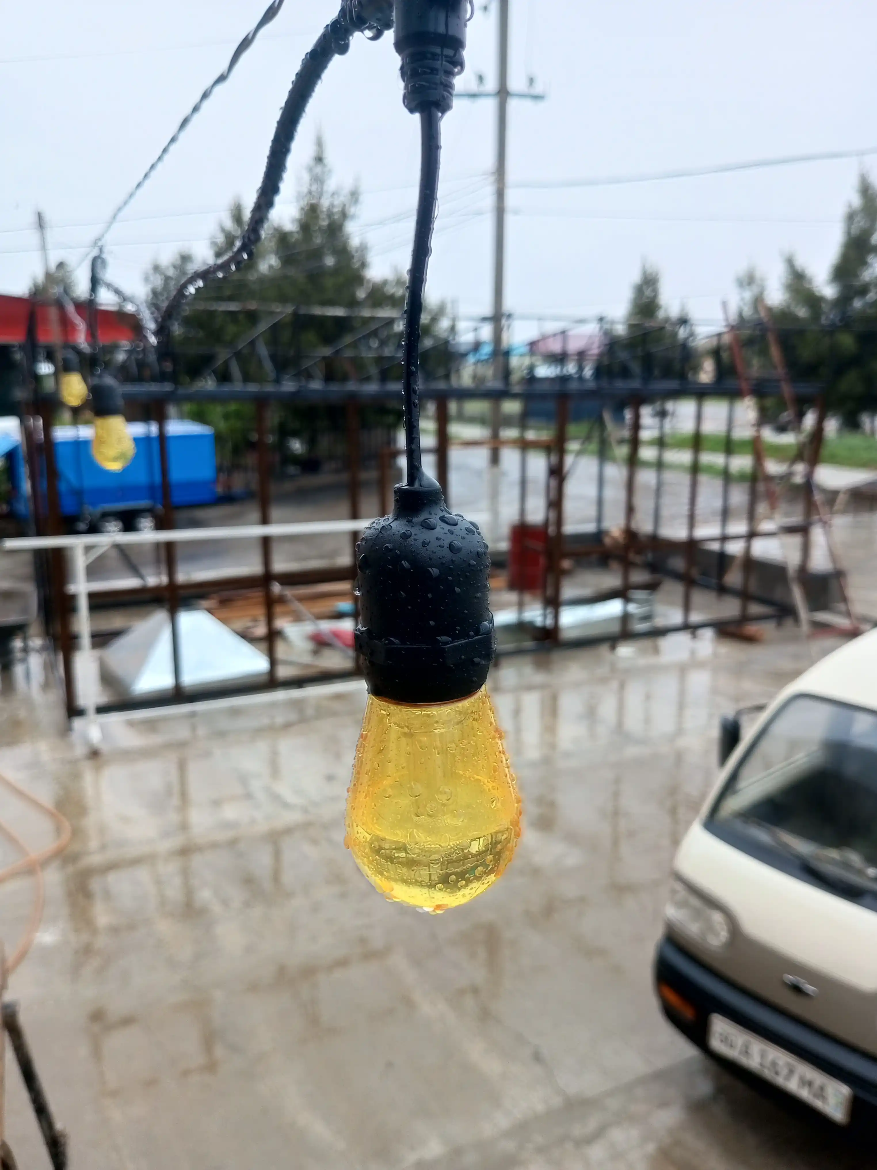 Retro uslubdagi tashqi LED elektr girlyanda, 10 dona lampa, 5 metr, 220V, suvga chidamli