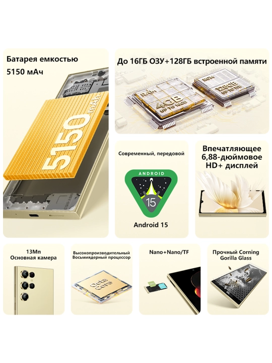 Смартфон Oukitel C61 Pro/ RAM 8GB+16GB/ 256GB