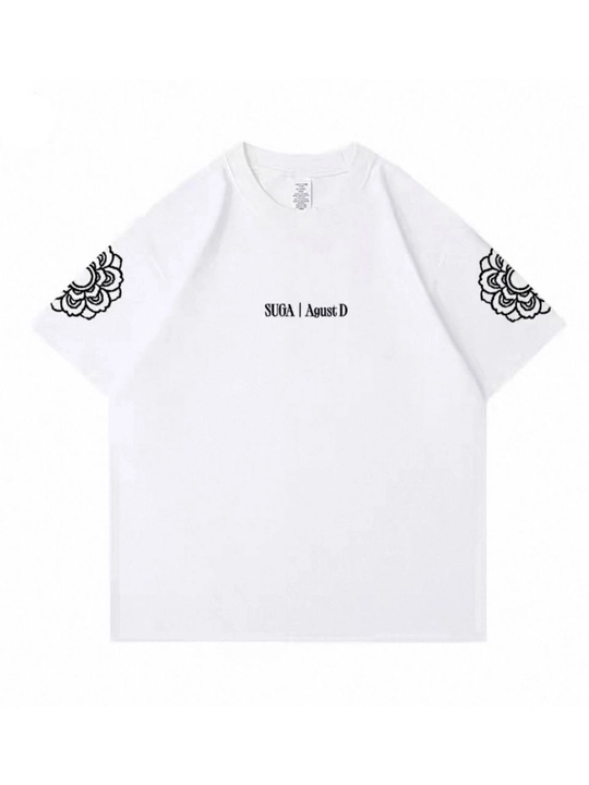 K-pop BTS SUGA printli uniseks futbolka - 