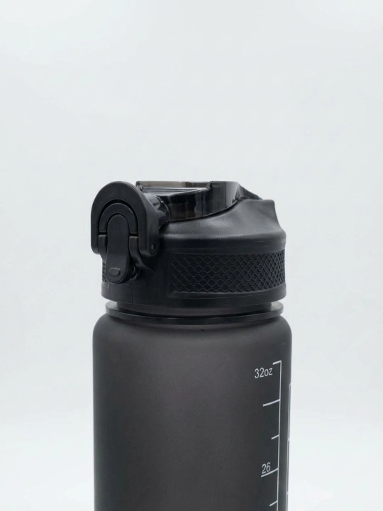 Sport suv butilkasi 1L, 6 xil rang, o‘lchovli, BPA free, fitness va kundalik uchun idish