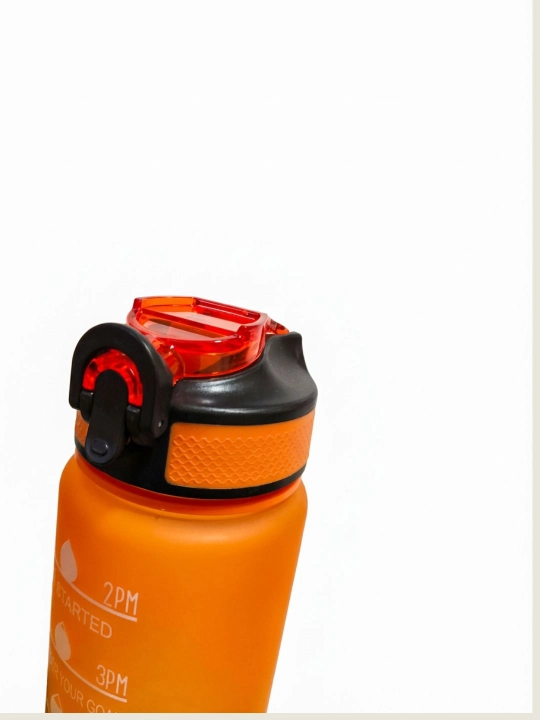 Sport suv butilkasi 1L, 6 xil rang, o‘lchovli, BPA free, fitness va kundalik uchun idish