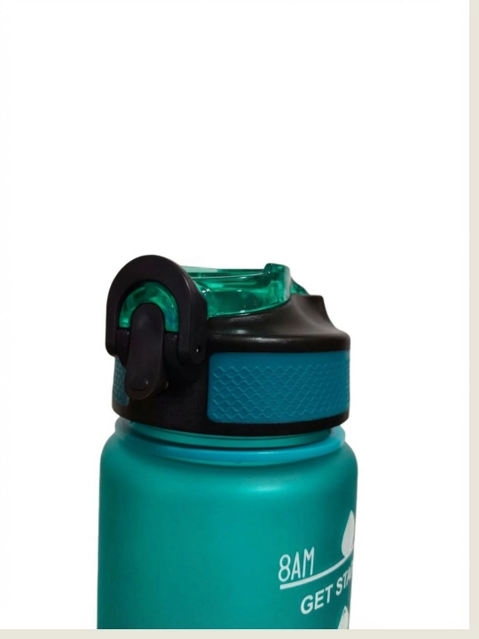 Sport suv butilkasi 1L, 6 xil rang, o‘lchovli, BPA free, fitness va kundalik uchun idish