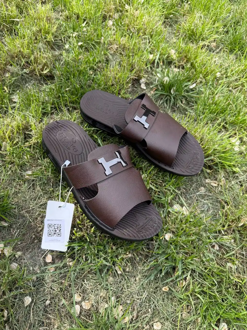 Мужские тапочки, hermes, летняя обувь, 40-44, шлепанцы, на лето