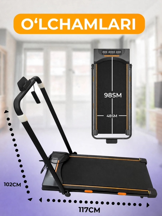 Беговая дорожка, светодиодный дисплей, беговая дорожка Walking Pad с ручками