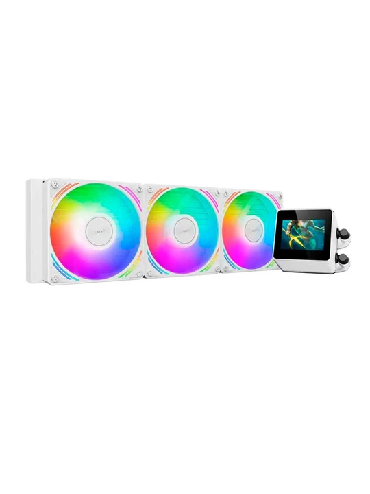 Huntkey Liquid Cooler MVP Poseidon 360 sovutgichi, oq va qora, ventilyator