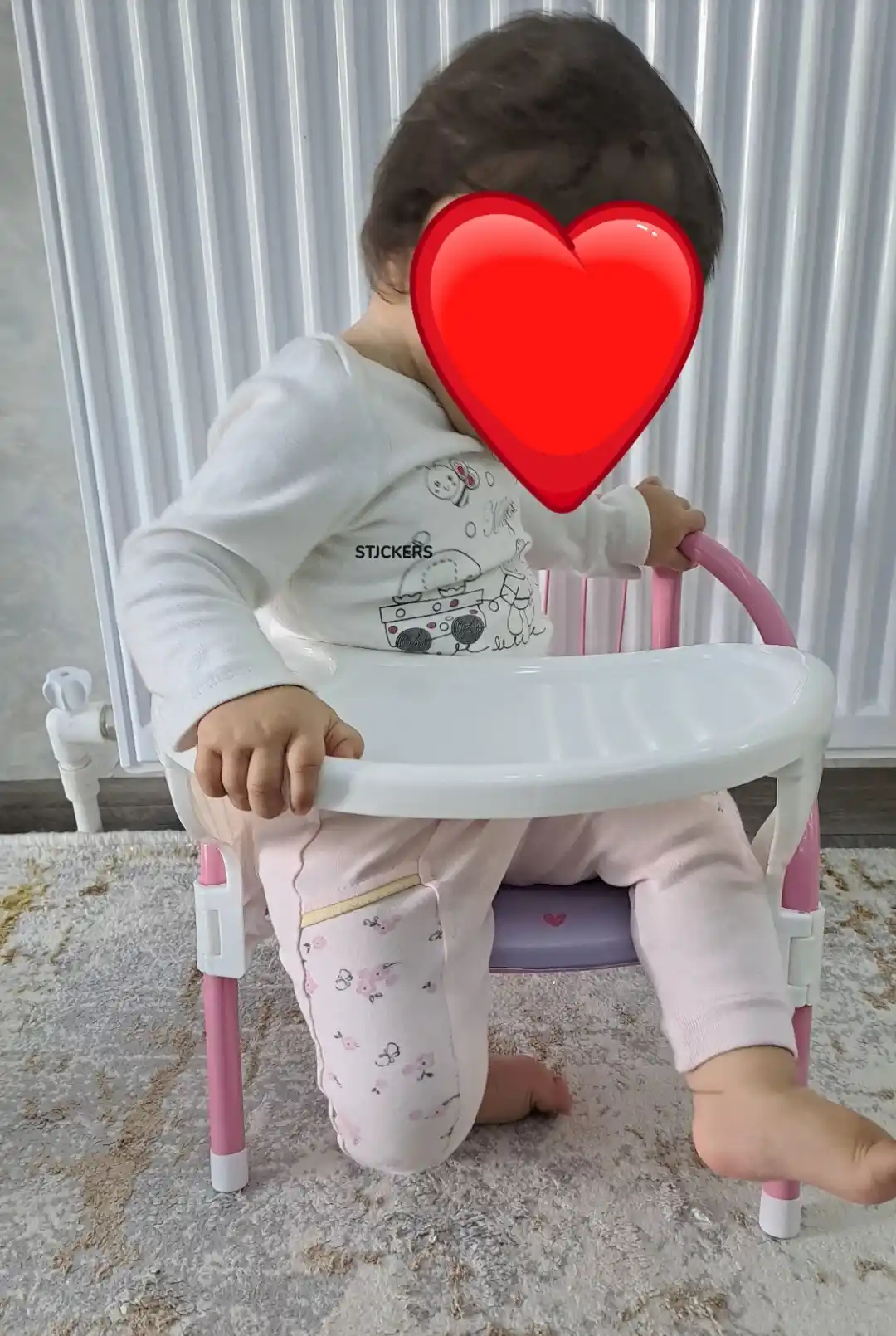 Стул детский, металлический, со съемным столиком для кормления и игры, прочный, 2 в 1