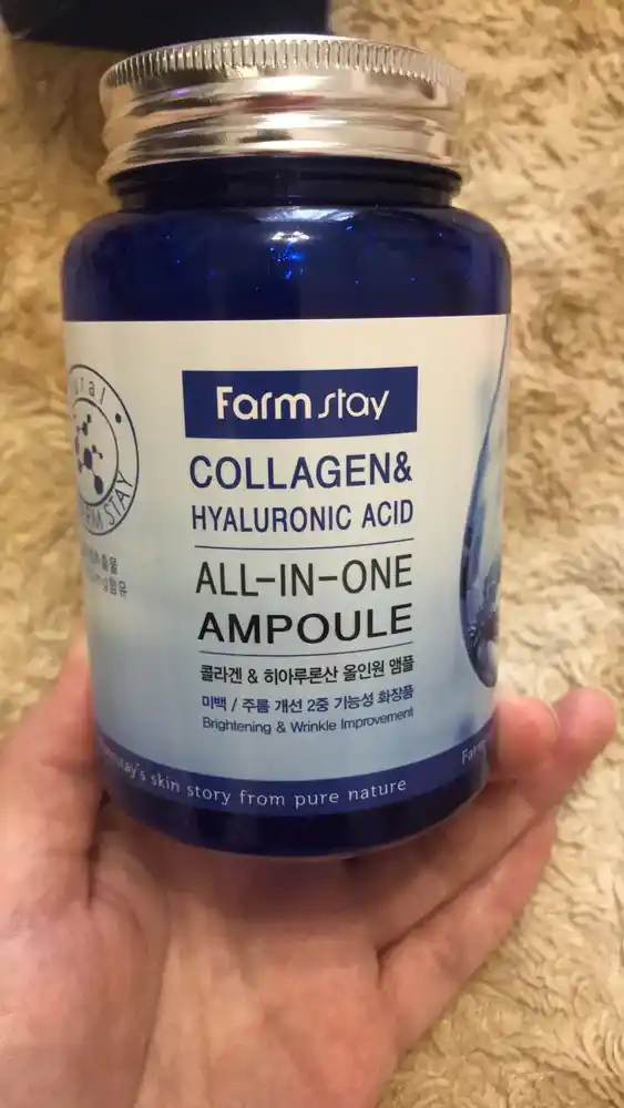 Ампульная сыворотка с коллагеном Farmstay Collagen Hyaluronic Acid All-In-One Ampoule