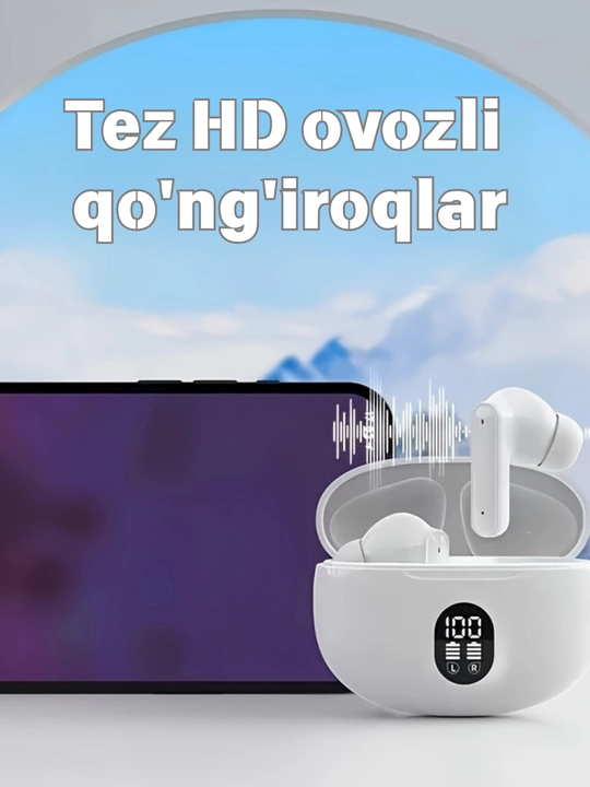 Simsiz quloqchin, LED displey, Hi-Fi stereo, sport va o‘yin uchun