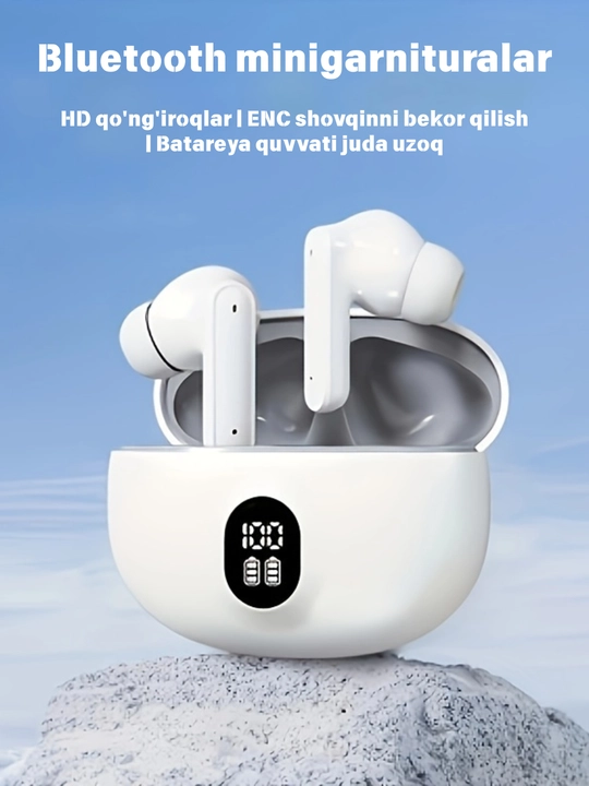 Беспроводные наушники, LED дисплей, Hi-Fi стерео, для спорта и игр - 