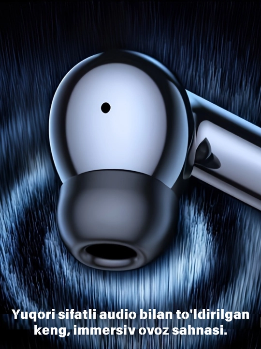 Simsiz quloqchin, LED displey, Hi-Fi stereo, sport va o‘yin uchun
