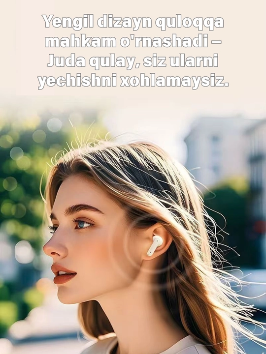 Simsiz quloqchin, LED displey, Hi-Fi stereo, sport va o‘yin uchun