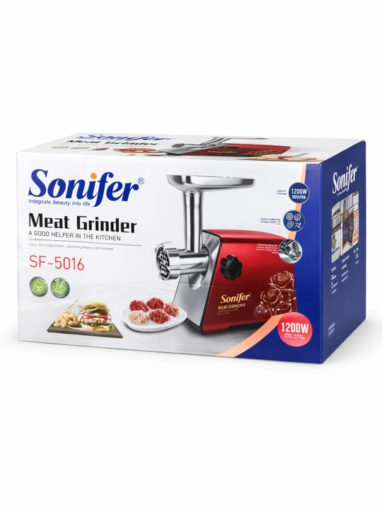 Мясорубка Sonifer SF-5016 Электрическая мясорубка 1200W reverse 3-дисковая