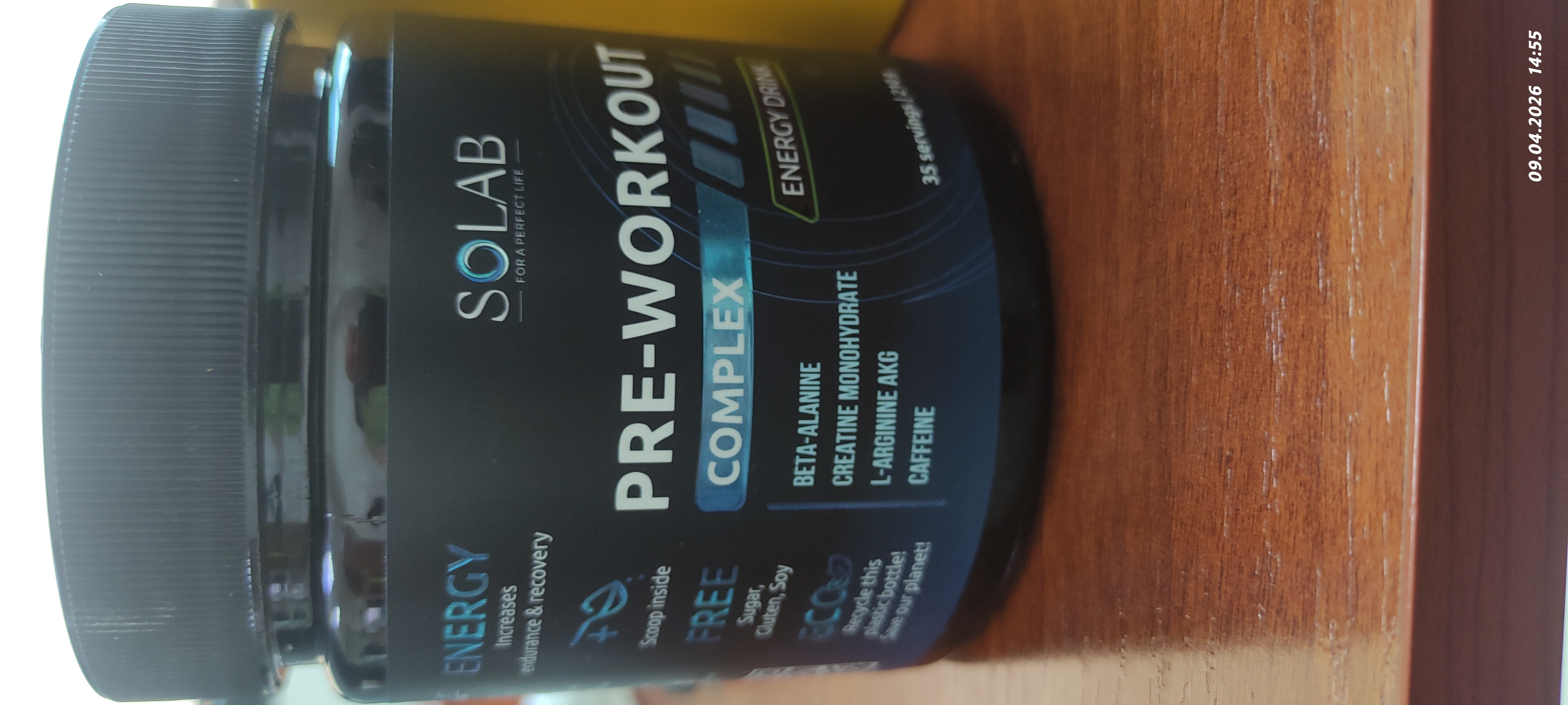 Предтренировочный комплекс Pre-workout, SOLAB, вкус Энергетика, 35 порций, 210г