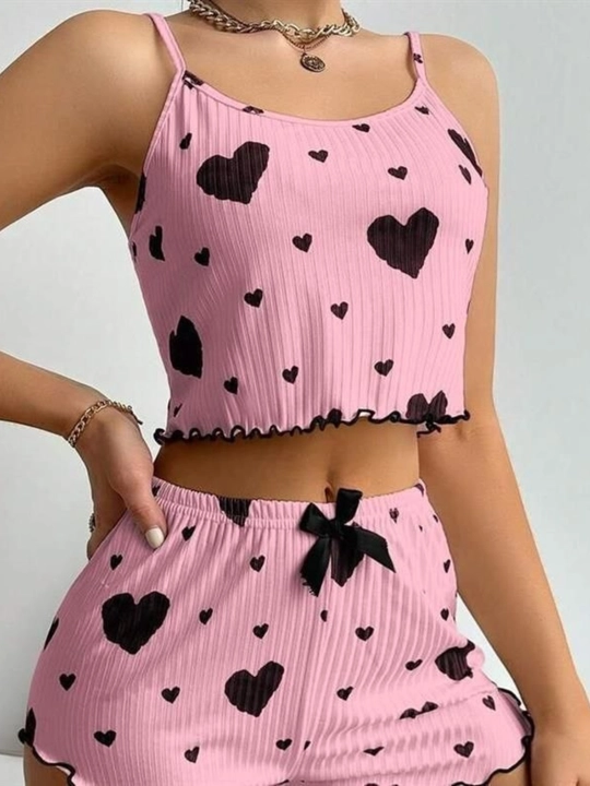 Ayollar pijamasi 2 tasi 1 tada, 2 ta o'lcham katta oling, shortikli uy kiyimi, pijama