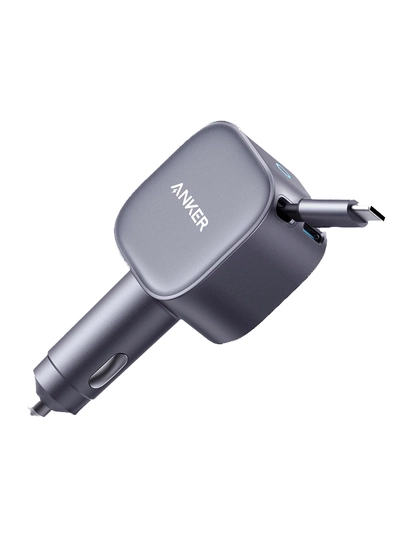 Anker Nano 75W avtomobil uchun zaryadlash qurilmasi, tortib olinadigan Type-C kabel 75 sm 6
